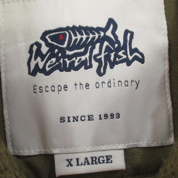 Weird Fish Sweater Men's XL Green Waffle Knit Sherpa Heavyweight Full Zip Jacket - Picture 7 of 9